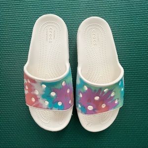 Croc Slides, Tie Dye, W6/M4